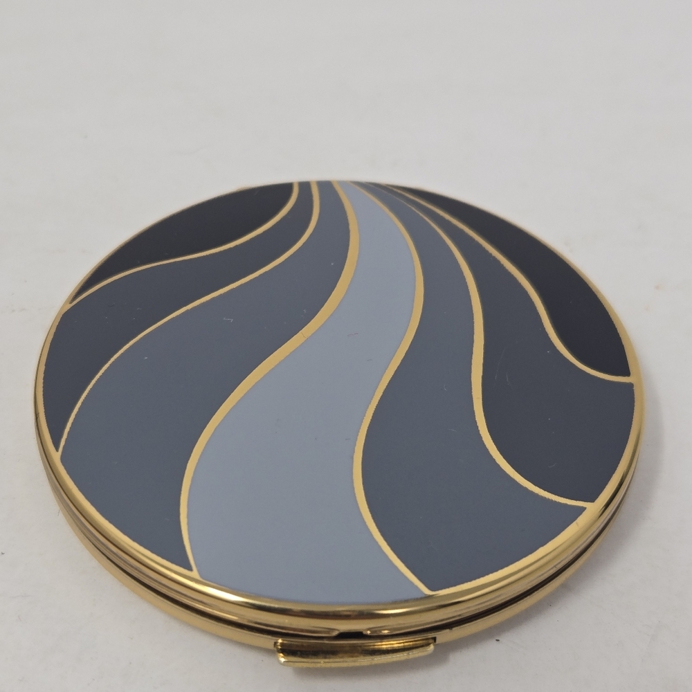Vintage STRATTON England Gold Tone Double Vanity Purse‎ Mirror Compact Old Money